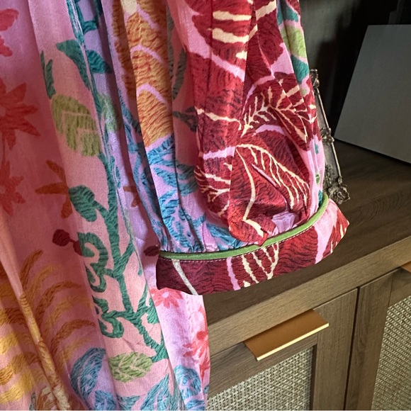 Farm Rio Pink Fruits Queen Scarf Midi Dress, size XL - Picture 7 of 14